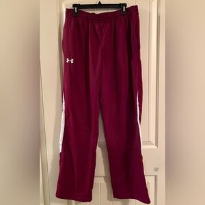 Under Armour Mens Maroon and White track pants